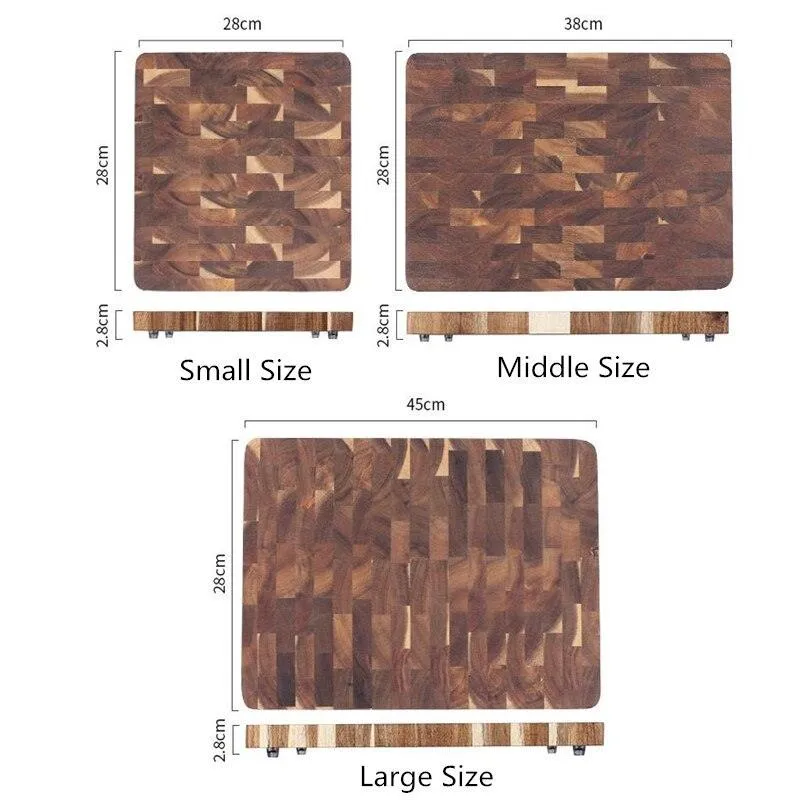 Planche À Découper Bois D'Acacia Quadrillé – Image 7