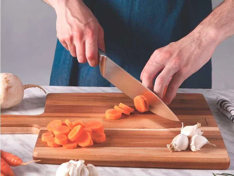 Planche à découper bois de Teck Tramontina 34 x 23,3 x 1,8 cm – Image 2